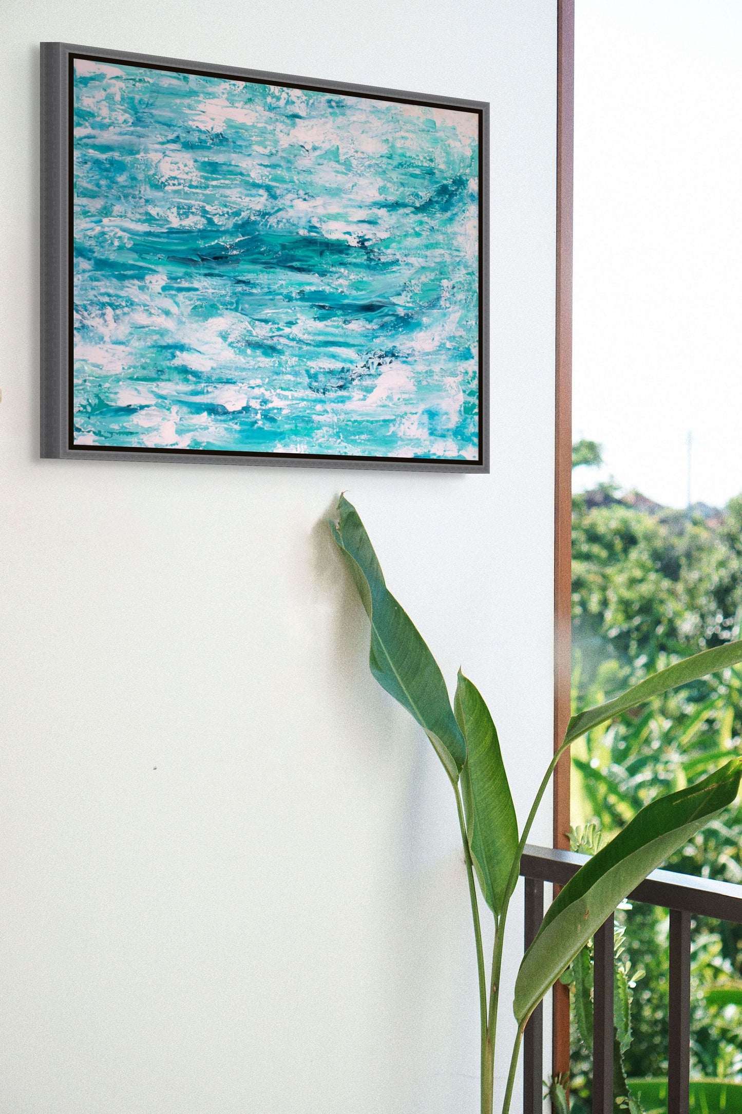 Echoes — Blue Calming Abstract Painting on Canvas