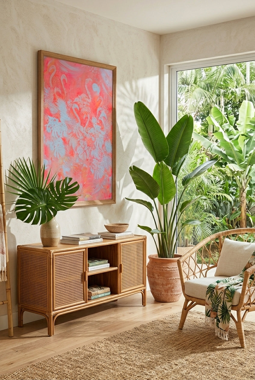 Patterns — Coral Abstract Acrylic Painting on Canvas