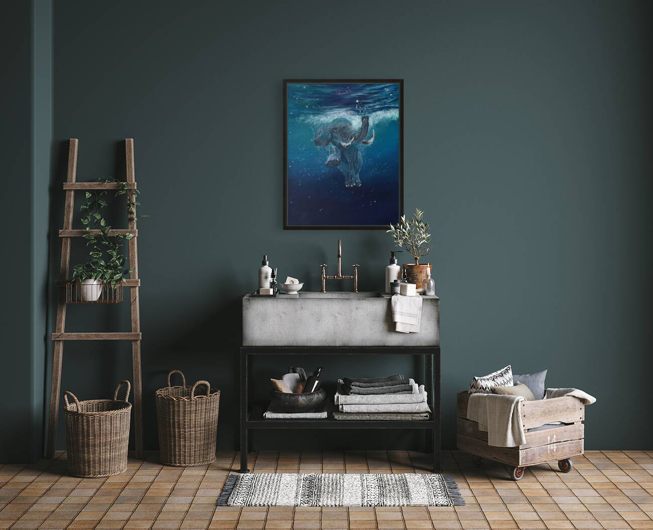 Out for a Swim | Canvas Print