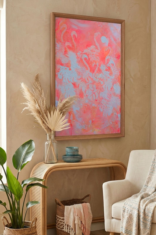 Patterns — Coral Abstract Acrylic Painting on Canvas