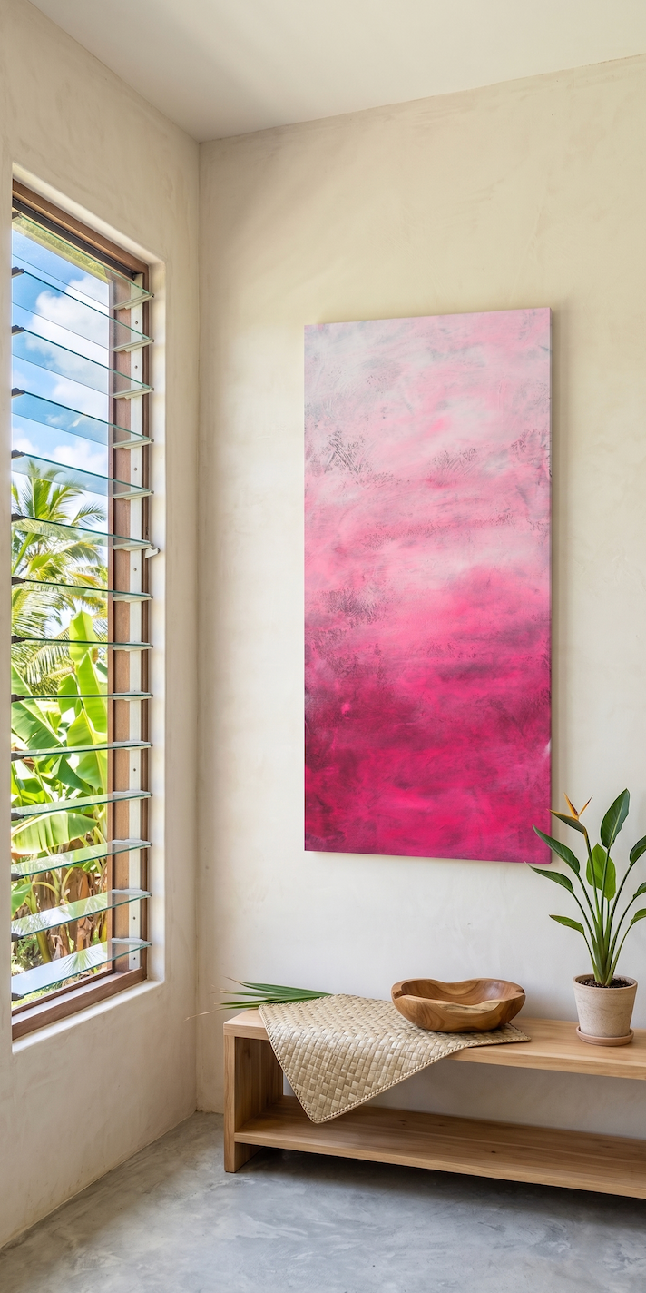 Guava— Pink Abstract Acrylic Painting on Canvas