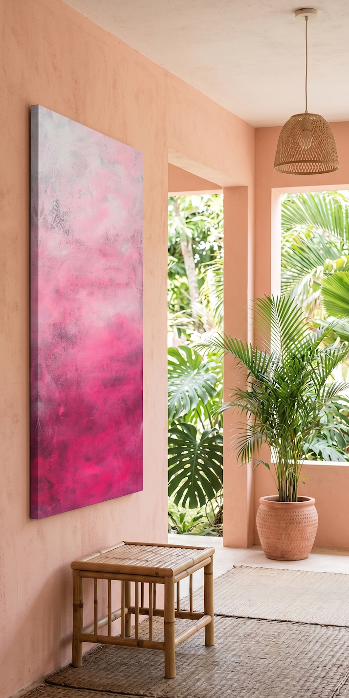 Guava— Pink Abstract Acrylic Painting on Canvas