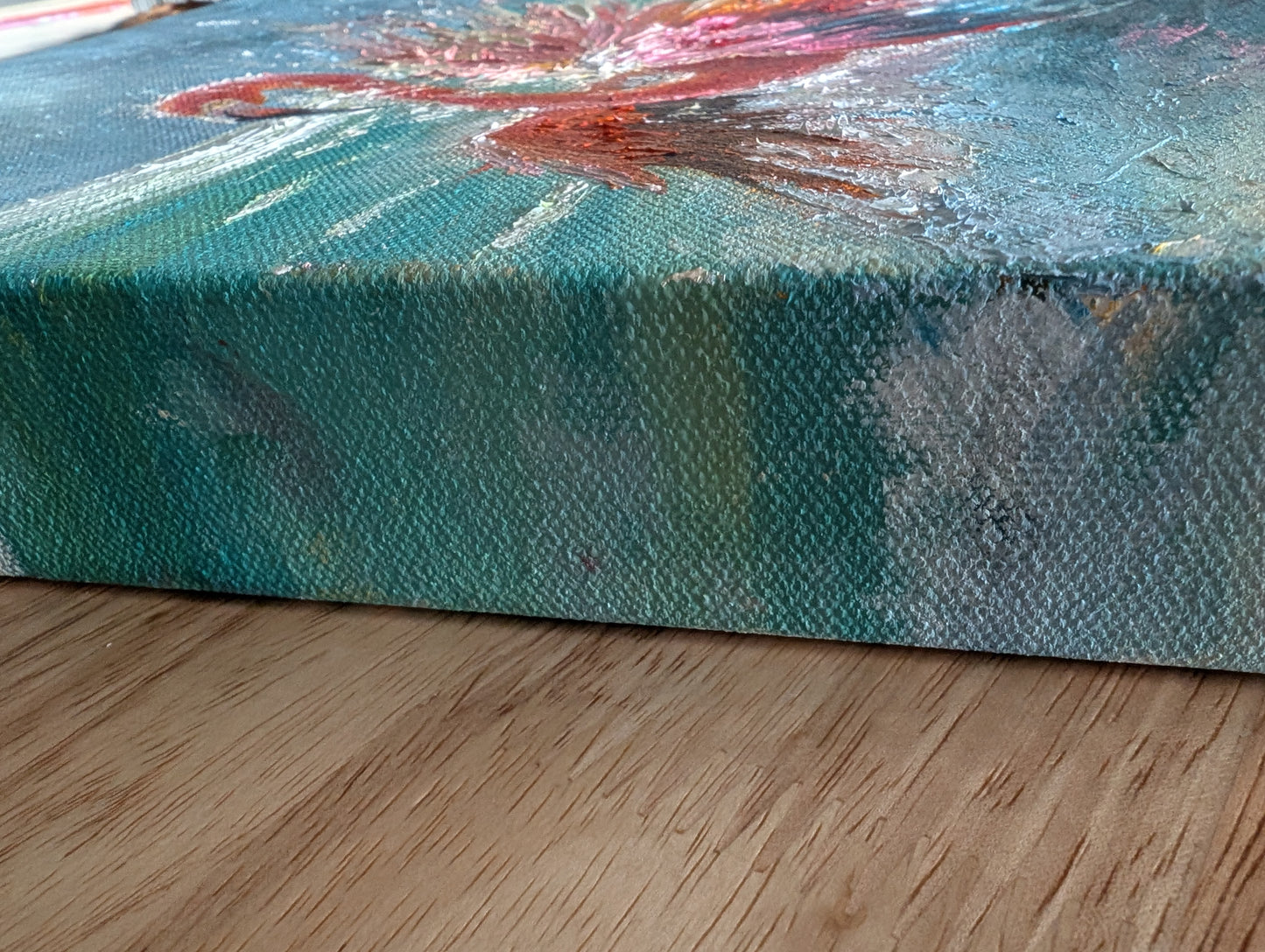 Becoming — Pink Flamingo Painting on Canvas