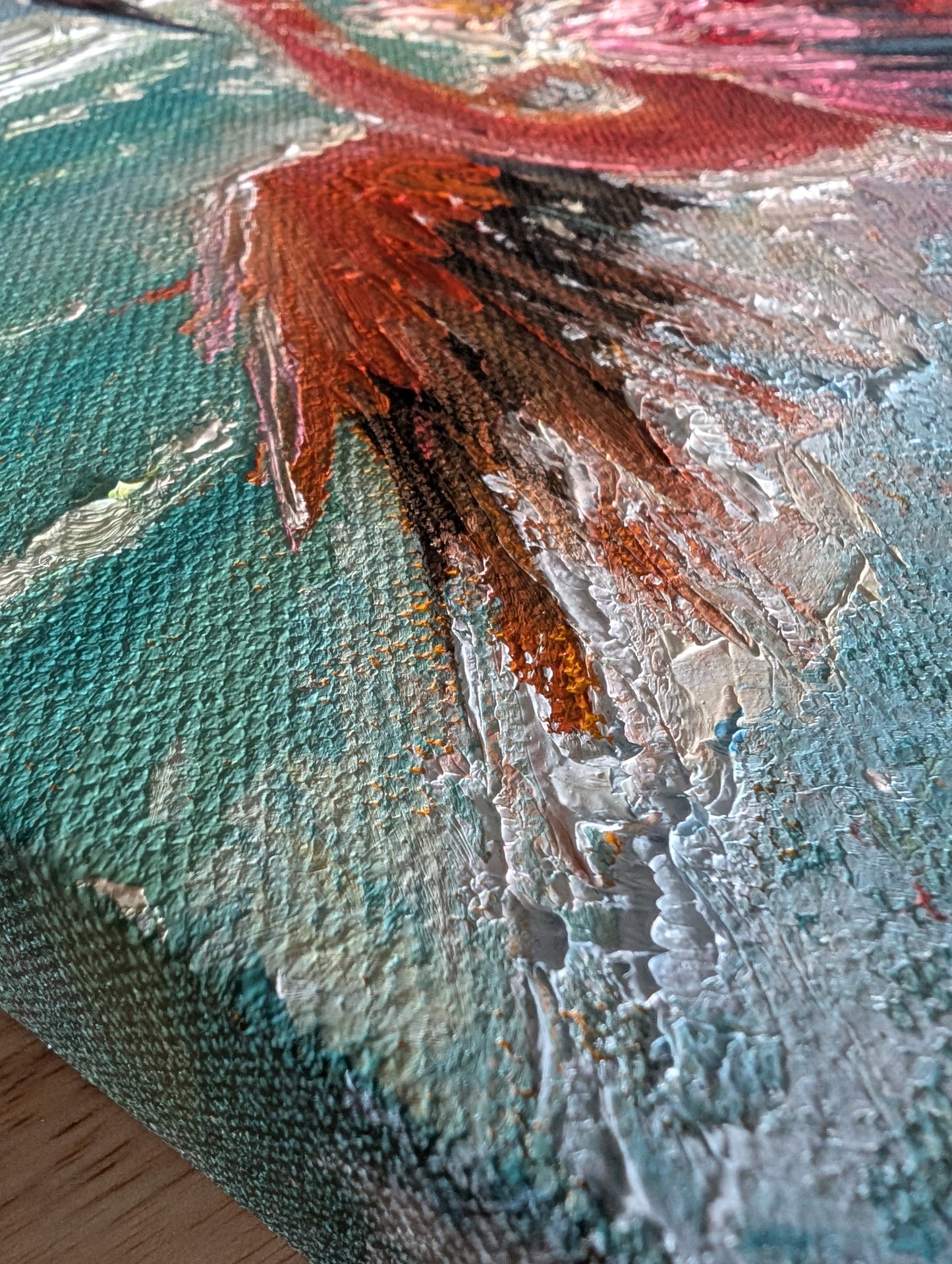 Becoming — Pink Flamingo Painting on Canvas