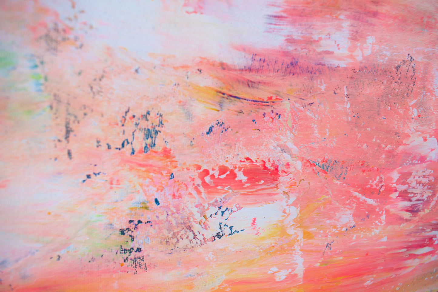 Sunburst — Orange Abstract Acrylic Painting on Canvas